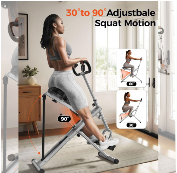 Squat Assist Trainer Adjustable Resistance Glutes & Legs Workout Exercise